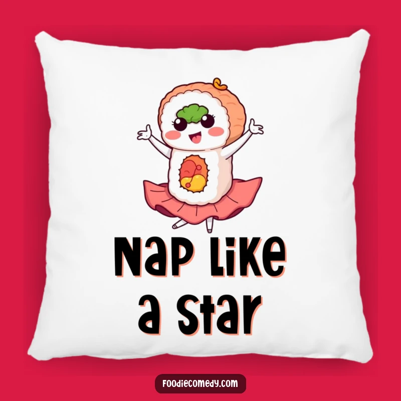 Funny Sushi Flamenco Pillow: Cozy Comfort with a Hilarious Twist