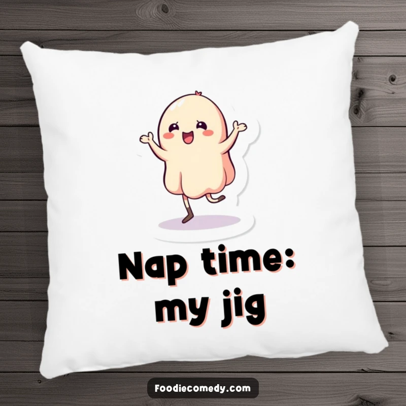 Funny Jelly Pillow: A wobbly jelly character dances a jig, adding playful charm to any room.