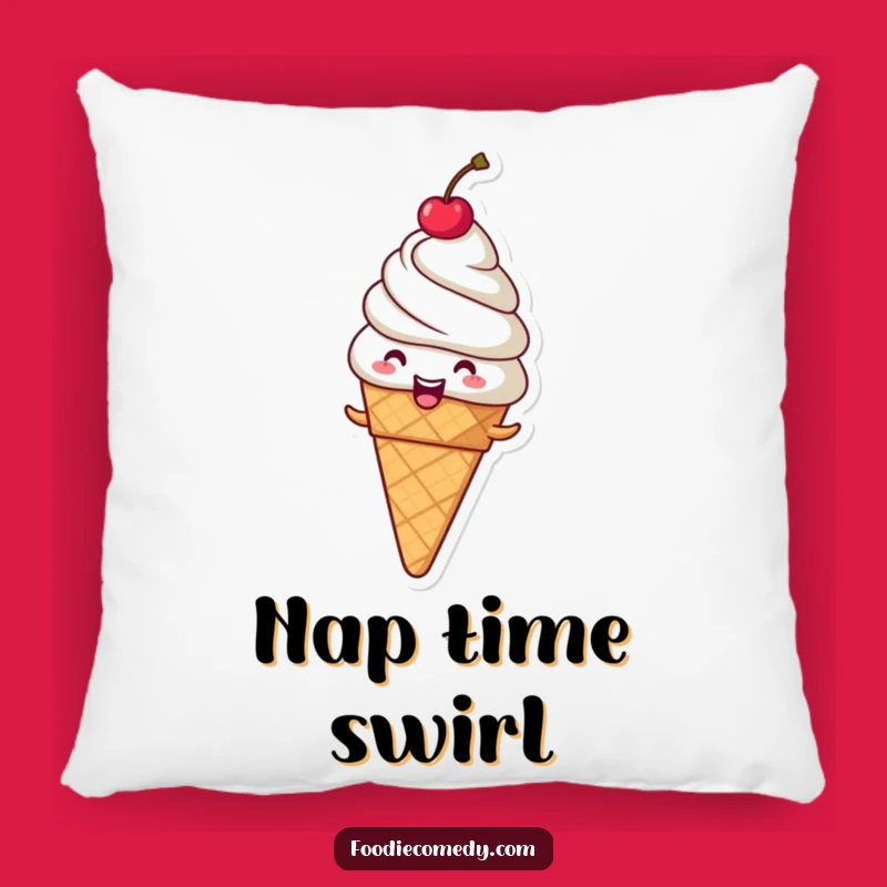 Funny Giggling Ice Cream Cone Pillow - Cuddle Up with Sweet Comfort