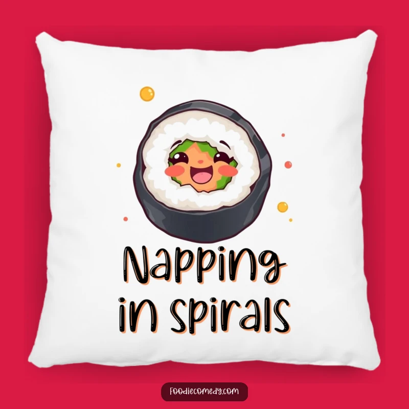 Funny Sushi Dancer Pillow: Cuddle Up with Joyful Rolls!