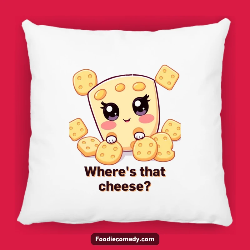 Funny Kawaii Cheese Pillow, Cozy Hide-and-Seek Cushion, Cute Gift