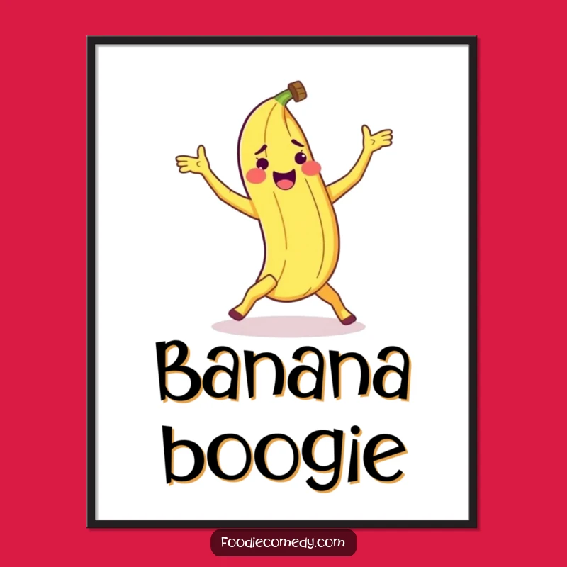 Funny Banana Peel Breakdance Digital Art: Instant Slapstick Decor