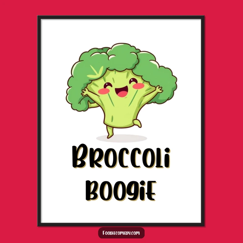 Funny Broccoli Dance Digital Art: Instant Veggie Fun for Walls