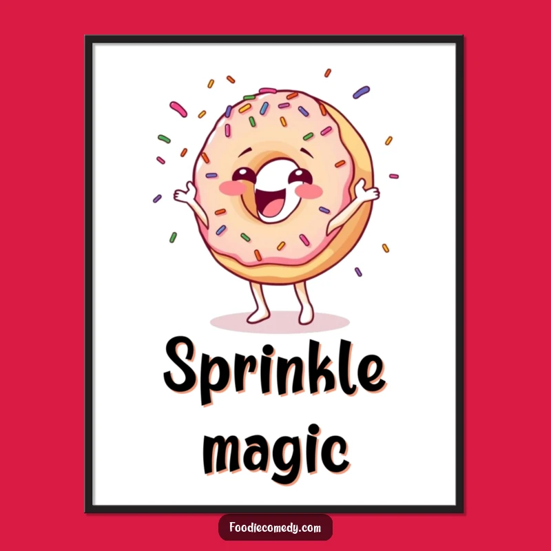 Funny Donut Sprinkle Digital Art: Printable Sweet Wall Art, Perfect Donut Lover Funny Gift Decor