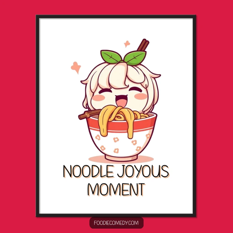 Funny Happy Noodles Digital Art: Instant Comfort for Your Walls! A Hilarious Download