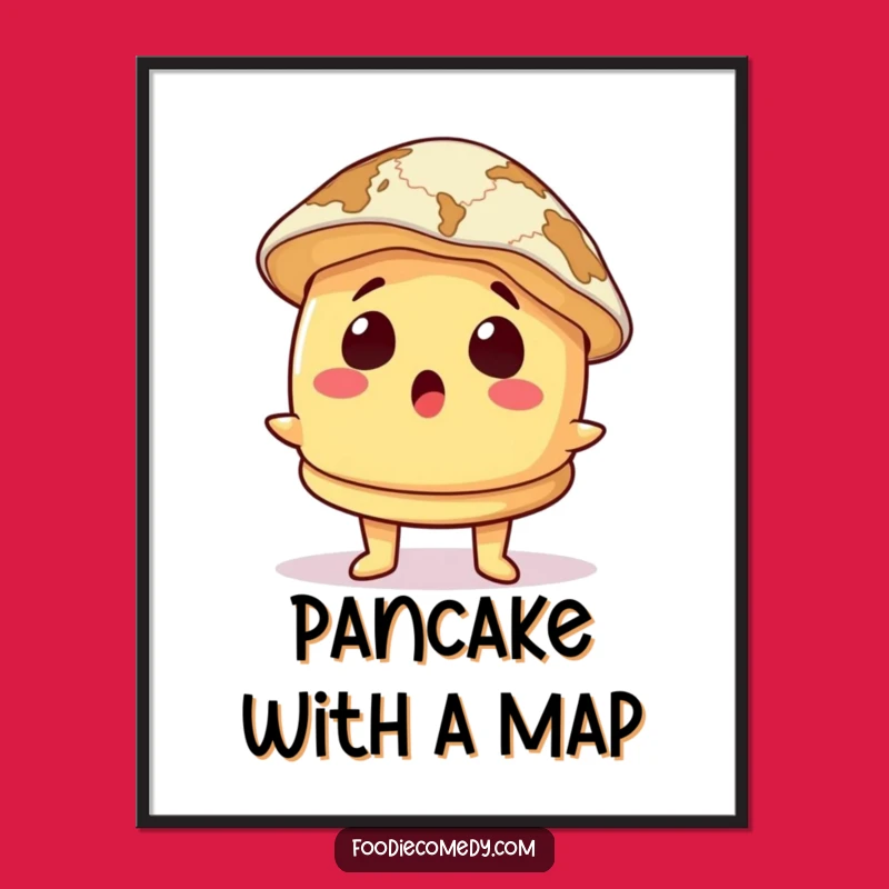 Funny Surprised Pancake Digital Art: Instant Adventure for Your Walls! A Hilarious Download