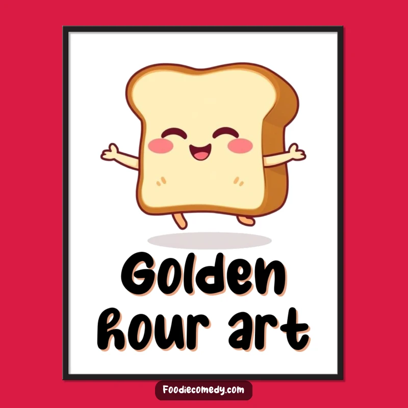 Funny Toast Digital Art: Giggling Shuffle Dance - Humorous Instant Gift