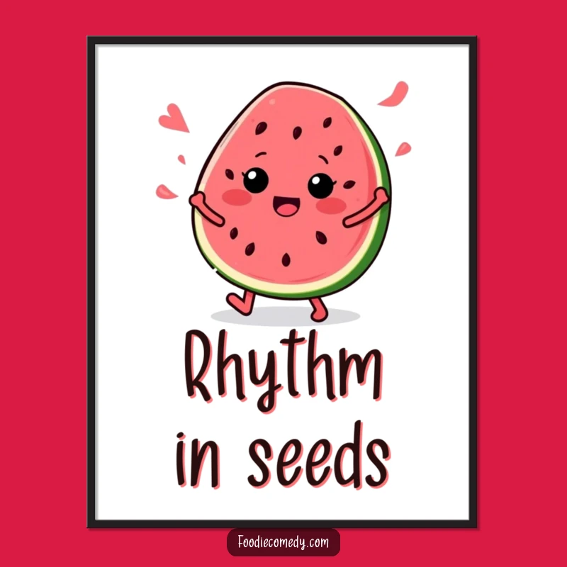 Funny Watermelon Dance Digital Art: Instant Groovy Slice Decor, A Perfect Funny Gift!