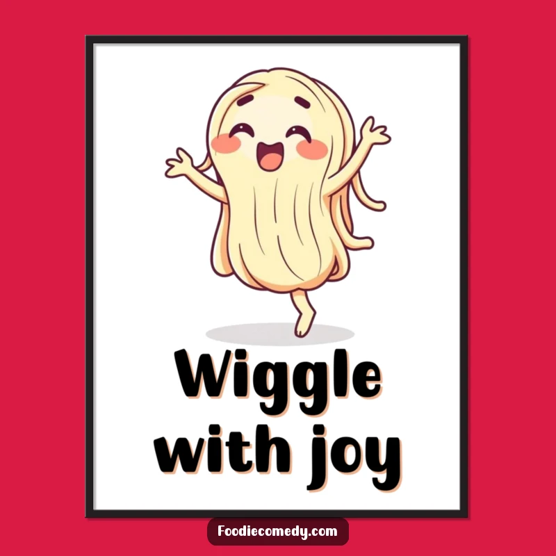 Funny Wiggling Noodle Digital Art - Hilarious Dancing Food Cartoon Download