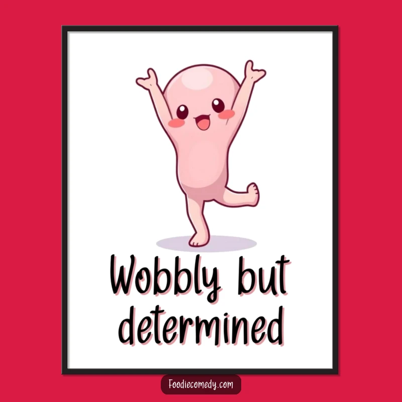 Funny Wobbly Jelly Handstand Digital Art: Instant Hilarious Wobble for Your Walls
