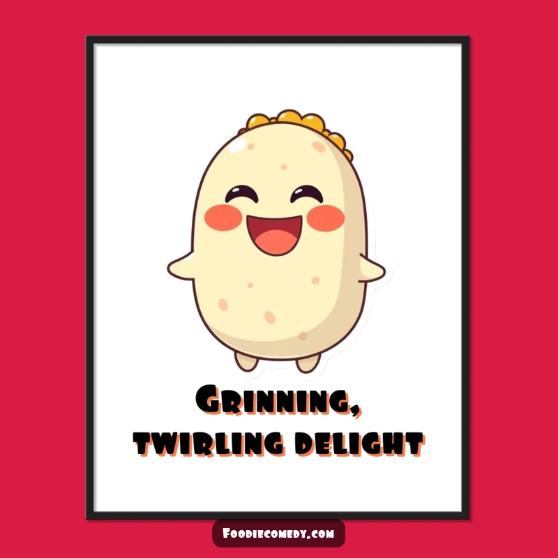 Funny Spinning Burrito Digital Print - Instant Fiesta Wall Art