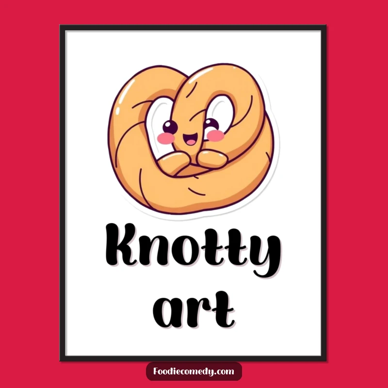 Funny Pretzel Twist Digital Art: Happy Shape Fun - Instant Humorous Gift