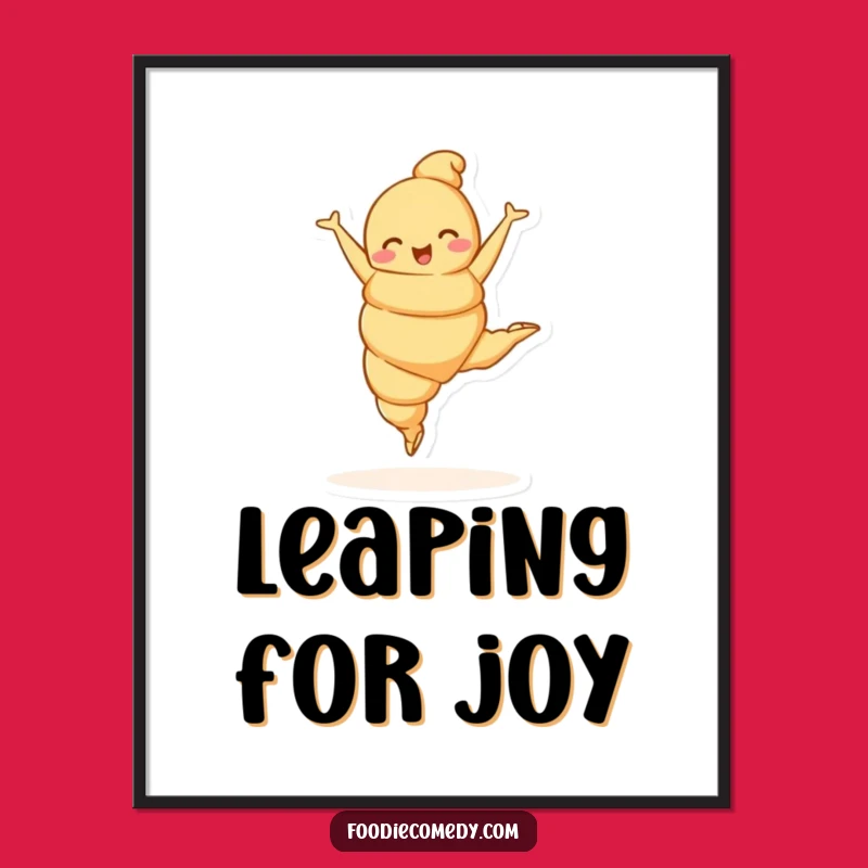 Instant Funny Croissant Ballet Art: Elegant Decor, Perfect Humorous Gift!