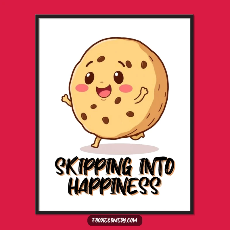 Funny Cookie Skip Digital Print: Instant Happiness with a Cheerful Design