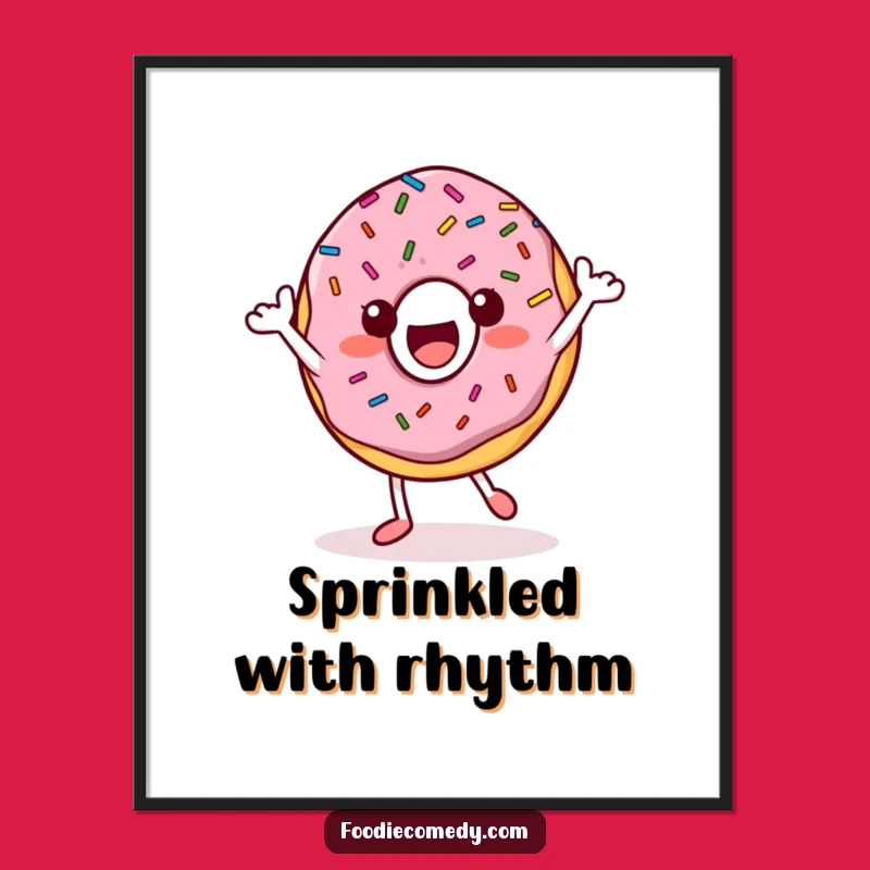Funny Happy Donut Dance Digital Art: Instant Joy Download
