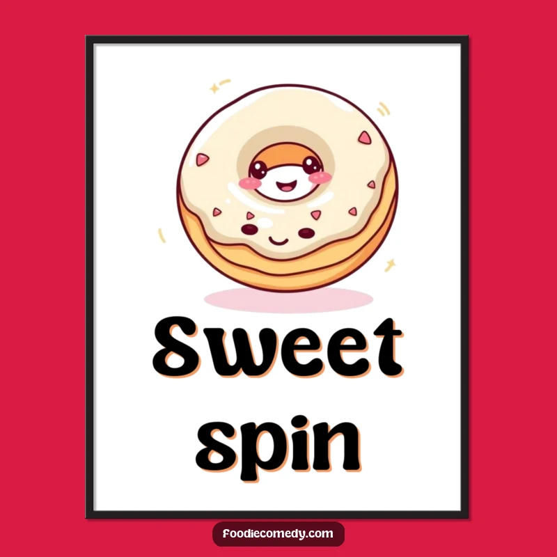 Funny Donut Spin Digital Art: Instant Whimsical Decor for Sweet Lovers