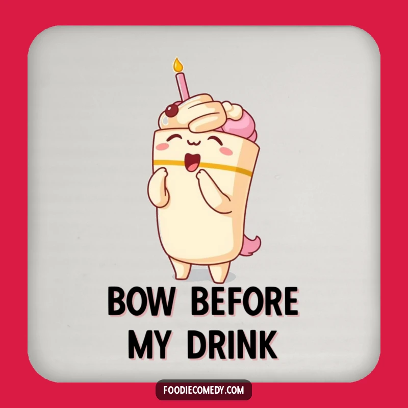 Funny Kawaii Cake Opera Coaster: Protect Surfaces with Theatrical Sweetness