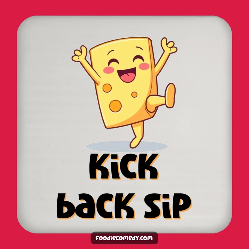 Funny Cheese High Kick Coaster a Hilarious Protector for Your Surfaces