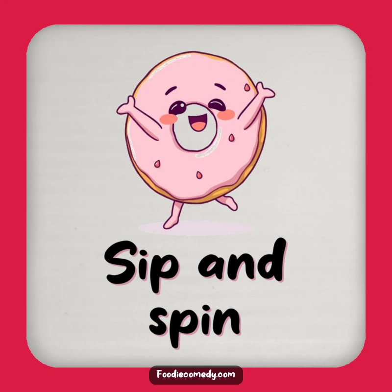 Funny Donut Breakdance Coaster a Hilarious Protector for Your Surfaces