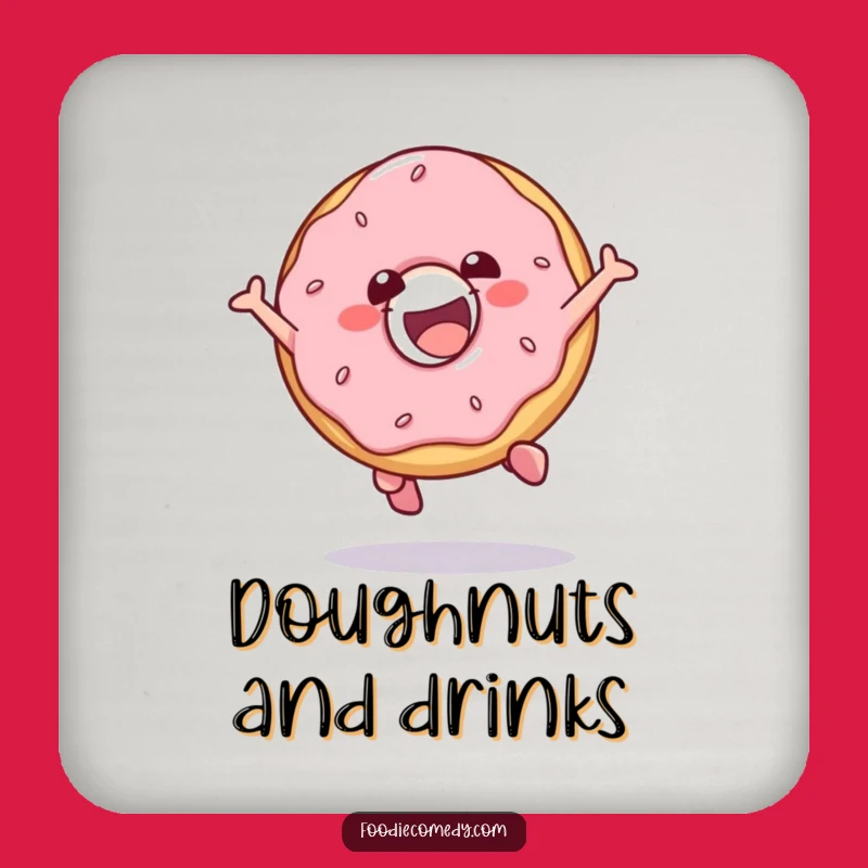 Funny Donut Jump Coasters: Protect Surfaces with Playful Sweetness!