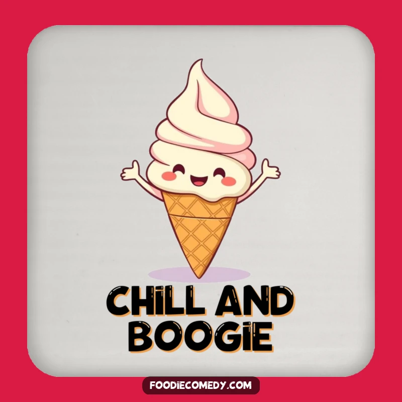Funny Ice Cream Boogie Coasters: Protect Surfaces with Sweetly Hilarious Flair!