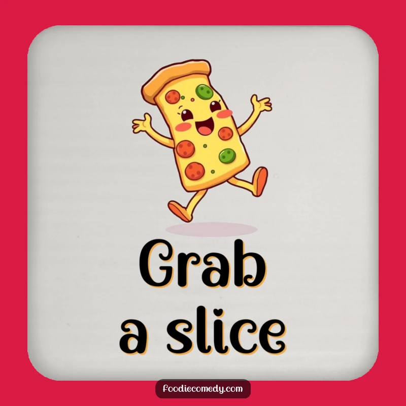 Funny Pizza Dancer Coasters: Protect Tables with Pizazz!