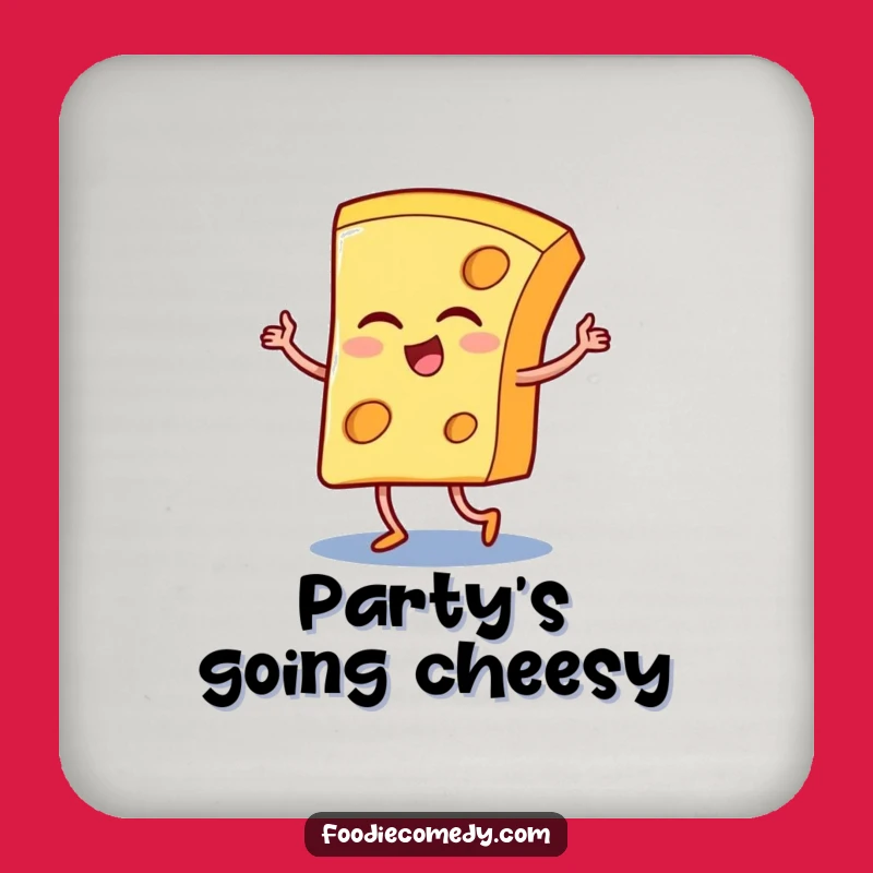 Funny Tango Cheese Slice Coasters: Protect Surfaces with Culinary Dance Moves