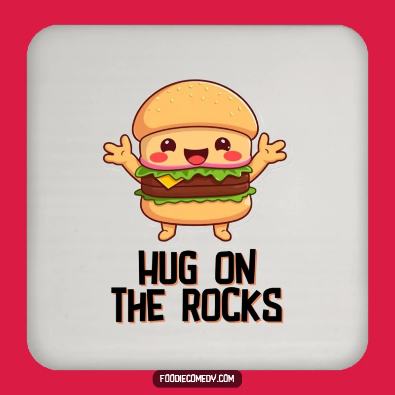 Funny Hugging Burger Coasters (Set of 4) - Protect Your Surfaces with Warmth