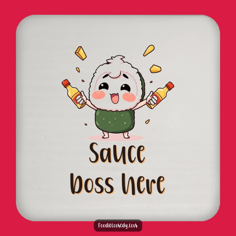 Funny Sushi Juggling Coaster: Protect Surfaces with Spicy Mayo Flair, Ideal Funny Gift