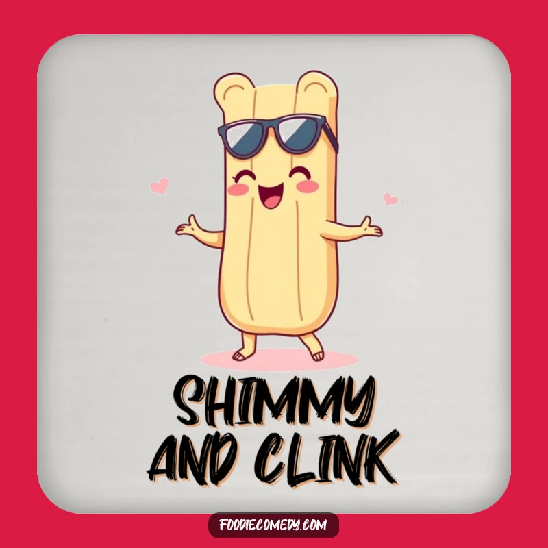 Funny Baguette Shimmy Coaster: Protect Surfaces with Groovy Charm