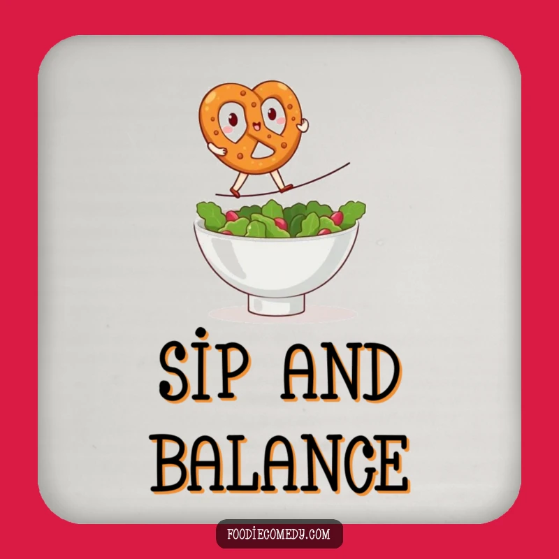 Funny Kawaii Pretzel Balance Coaster: Hilarious Tabletop Daredevil