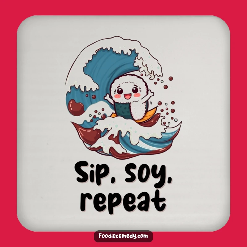 Funny Sushi Wave Coaster: Protect Your Surface with Flavorful Fun