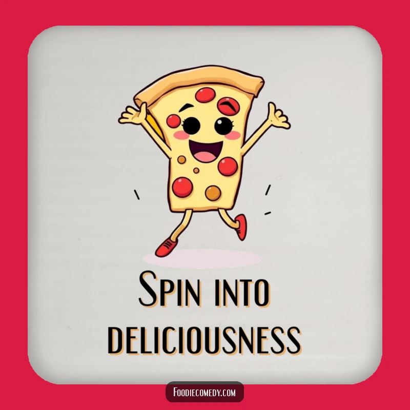 Funny Pizza Breakdance Coaster - Protect Surfaces with Energetic Flair