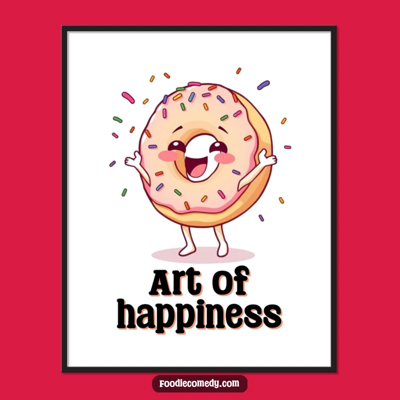 Funny Donut Sprinkle Poster: Sweet Art for Decor, Perfect Funny Gift