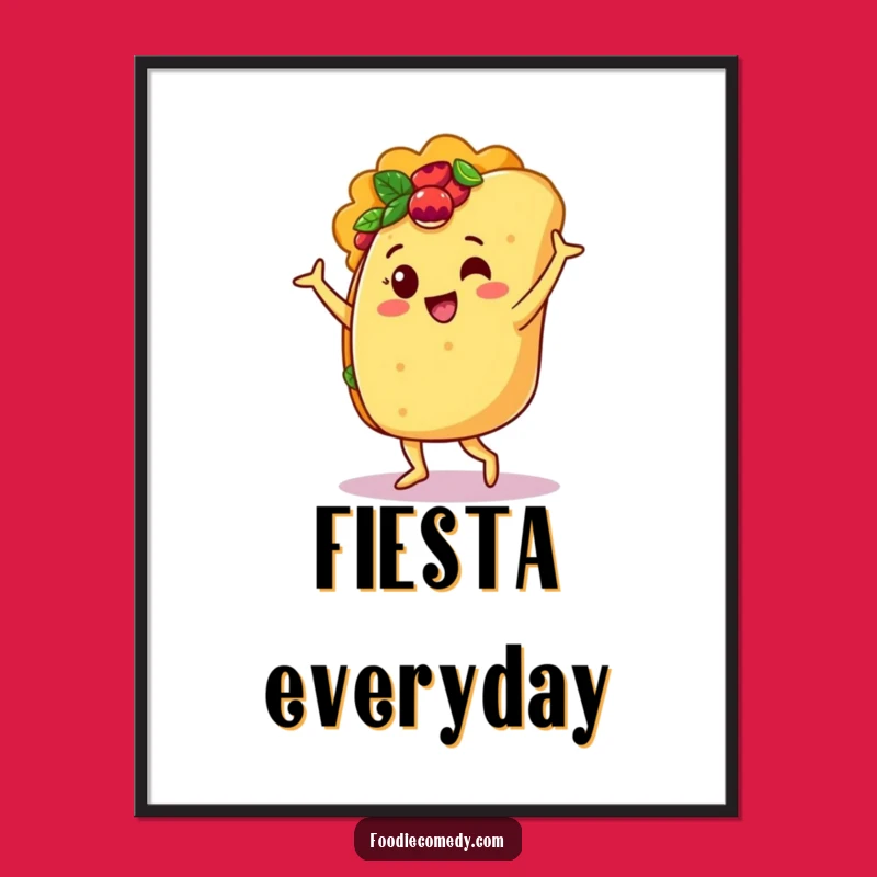 Funny Taco Salsa Dancer Poster: Bring Fiesta Vibes Home with this Hilarious Art!
