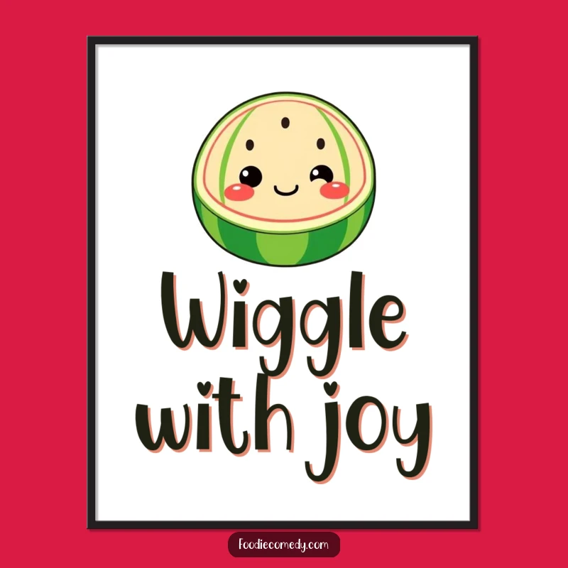 Funny Watermelon Slice Poster - Sweet Summer Decor!