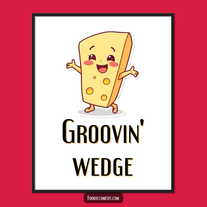 Funny Cheese Breakdance Poster: Hip-Hop Vibes for Your Walls, Great Gift!