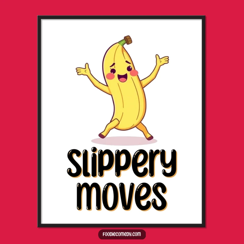 Funny Banana Peel Breakdance Poster: Hilarious Wall Art for Pranksters