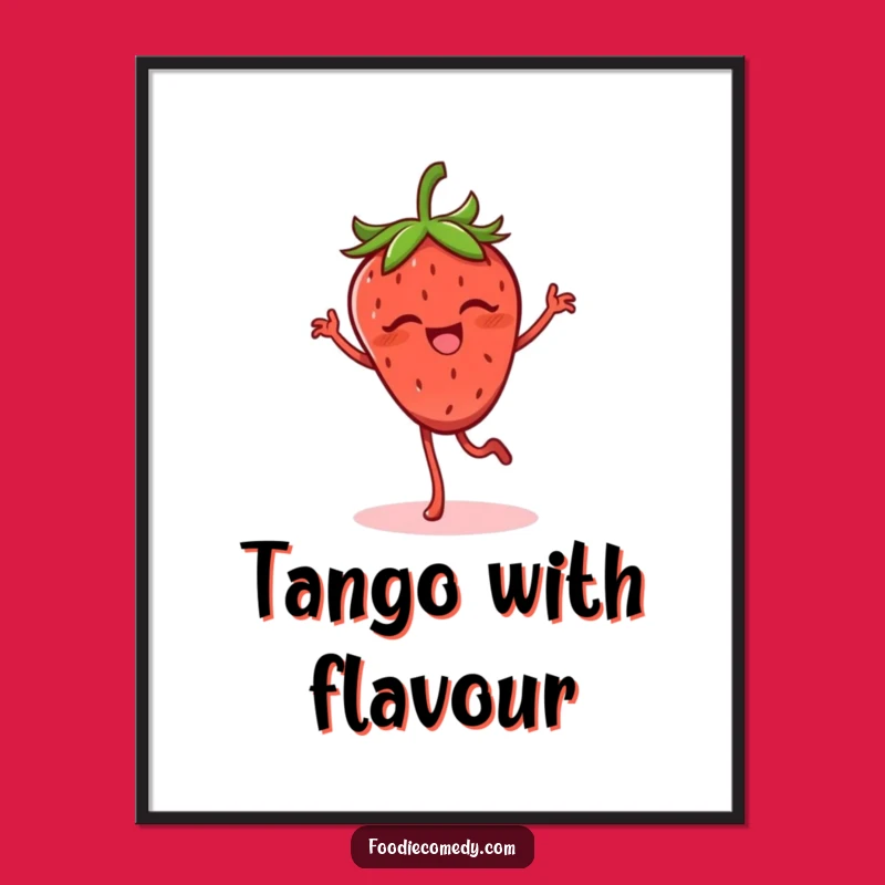Funny Strawberry Flamenco Poster - Liven Up Your Walls!