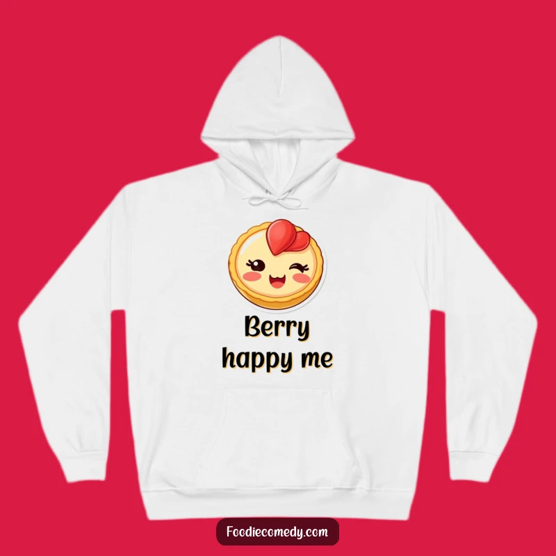 Cozy Funny Blushing Fruit Tart Hoodie - Wrap Yourself in Sweet Comfort