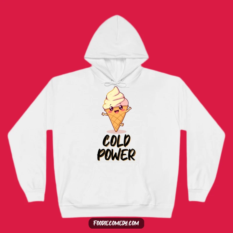 Funny Ice Cream Cartwheel Hoodie: Cozy Happy Round Character Sweatshirt, Perfect Humorous Gift