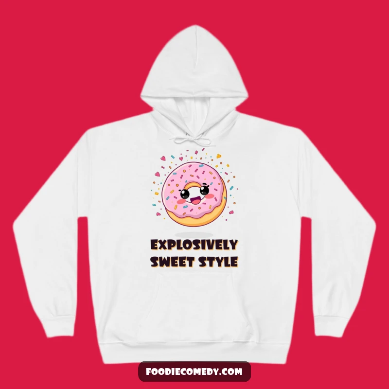 Cozy Funny Donut Confetti Hoodie: Stay Warm with Sweet, Sugary Joy
