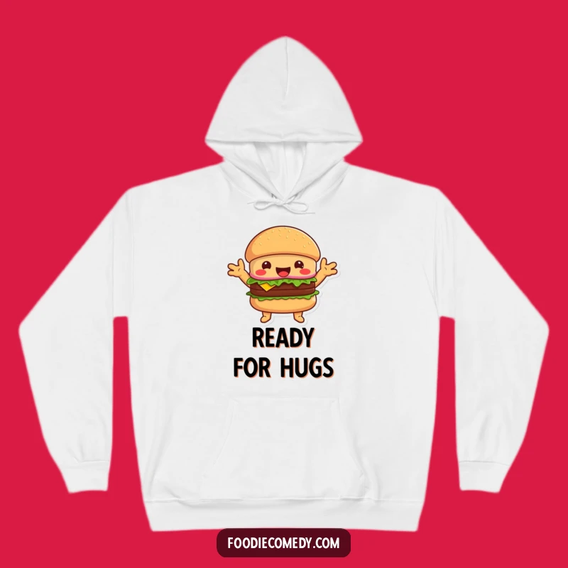 Cozy Funny Hugging Burger Hoodie - Wrap Yourself in Comfort