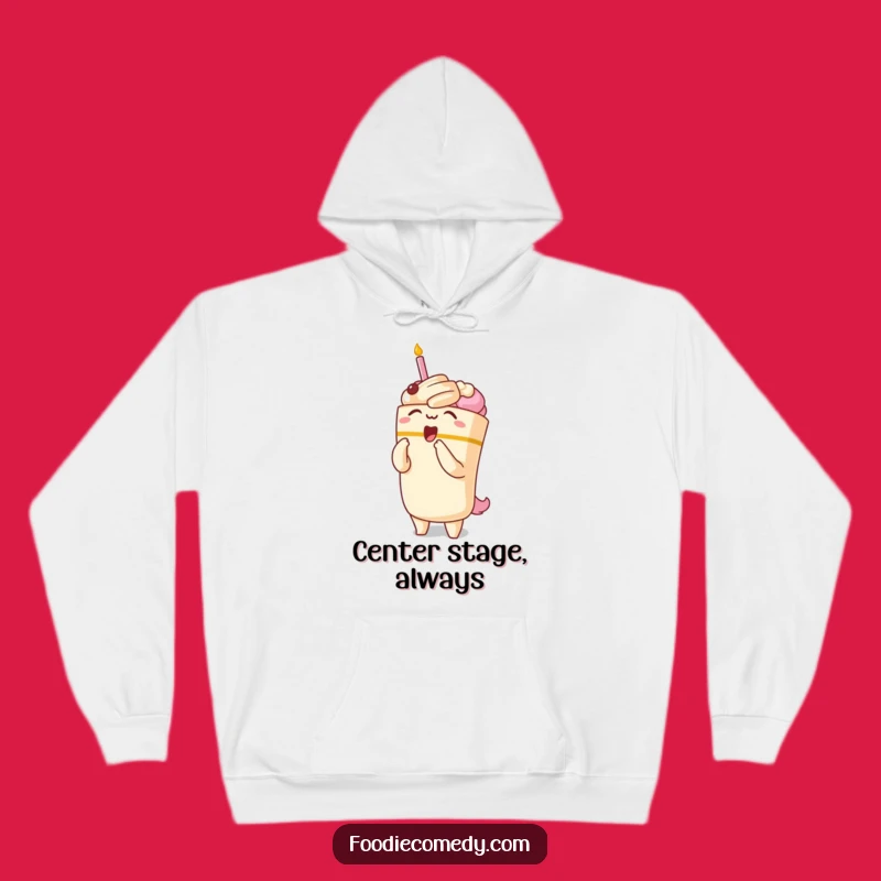 Cozy Funny Kawaii Cake Opera Hoodie: Stay Warm with Dramatic Sweetness