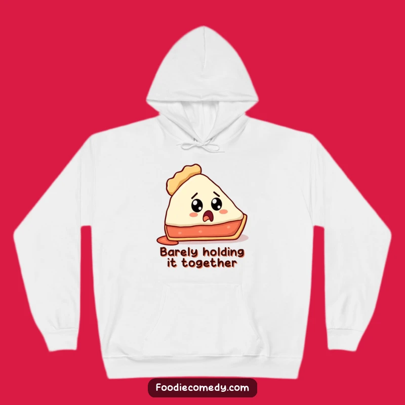 Funny Lost Crust Pie Slice Hoodie - Cozy Humor for Cold Days