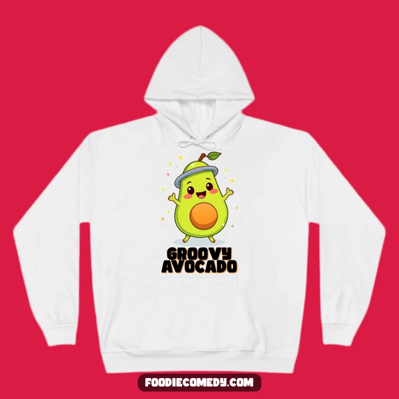 Cozy Funny Disco Avocado Hoodie a Warm and Groovy Gift