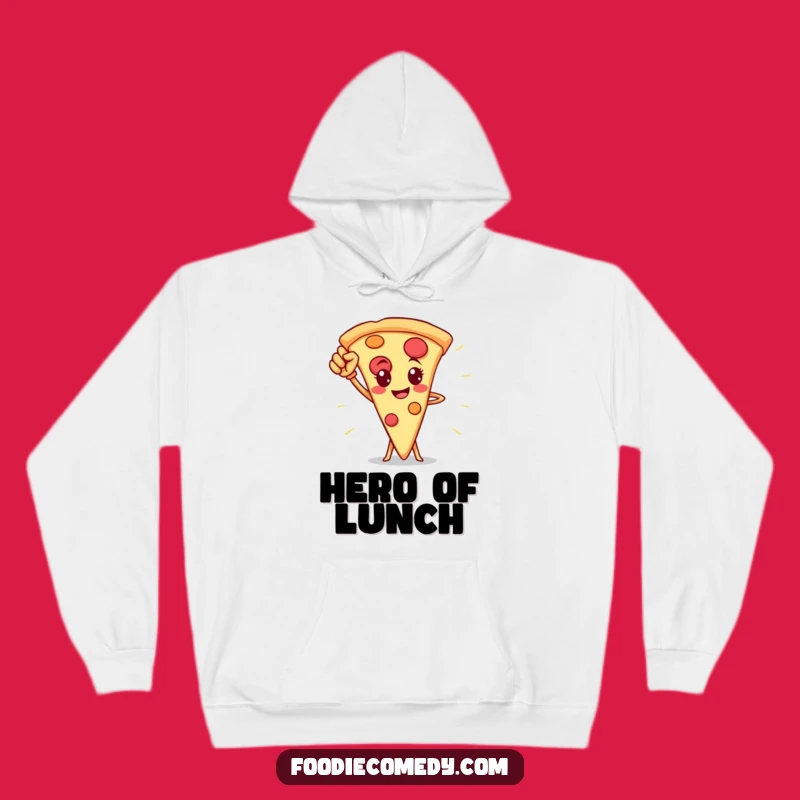 Cozy Funny Pizza Slice Hero Hoodie - Warm Your Soul & Funny Bone