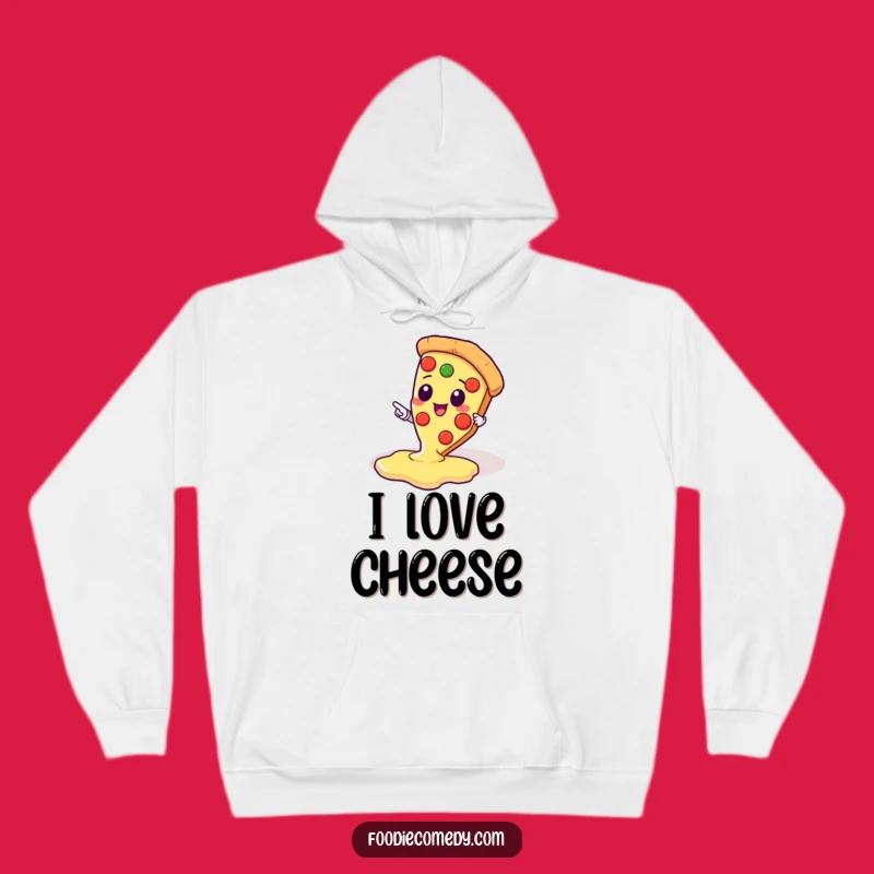 Kawaii Pizza Cheese Pool Hoodie - Warm & Funny Pizza Lover Apparel - Perfect Funny Gift