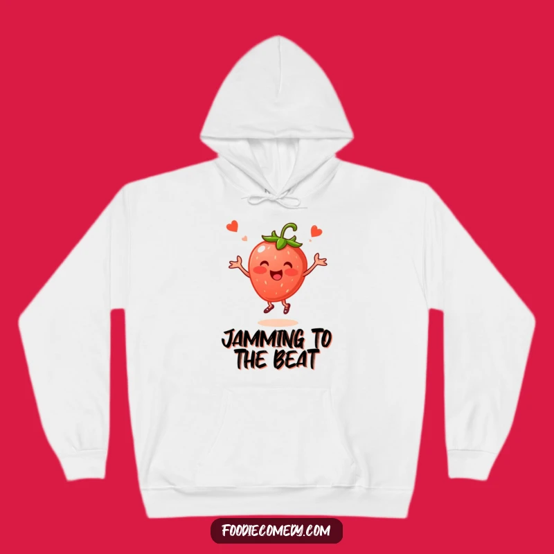 Funny Strawberry Folk Dance Hoodie - Cozy Berry Spirit Apparel