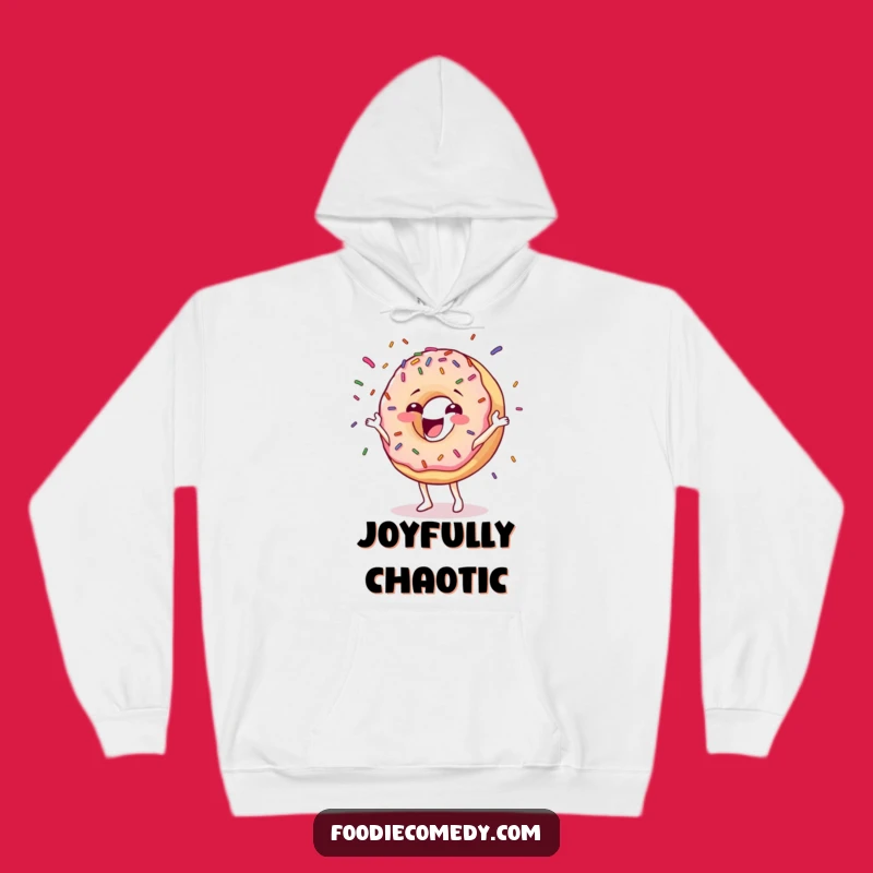 Cozy Funny Donut Sprinkle Hoodie: Warm Dessert Sweatshirt, Ideal Gift for Sweet Treat Fans